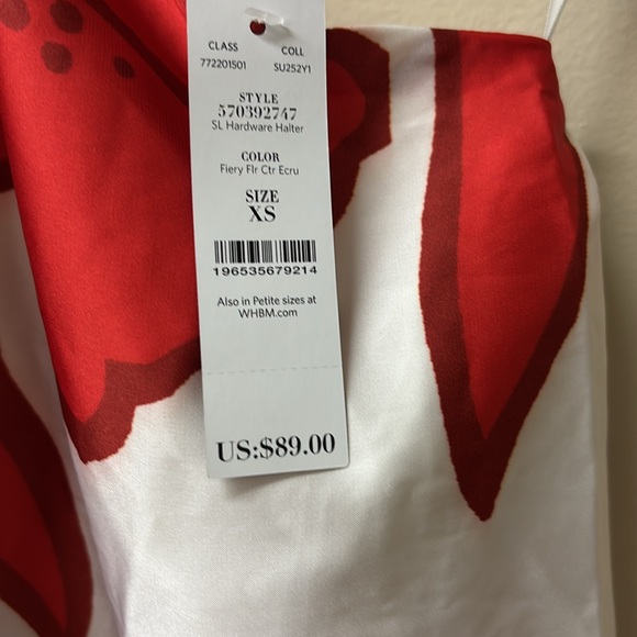 NWT White House Black Market St. Hardware Halter XS - Picture 3 of 4